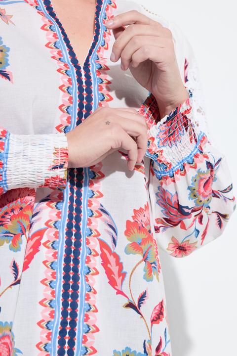 Immagine prodotto Ulla Popken Blusa con ricami traforati, scollo a V e maniche lunghe (60)