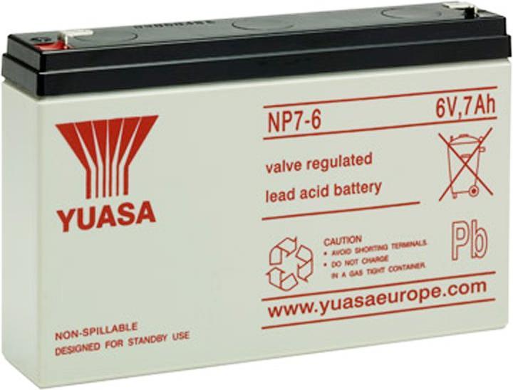 Yuasa NP7-6 Akku Blei PB 6 Volt 7Ah Faston 4,8mm