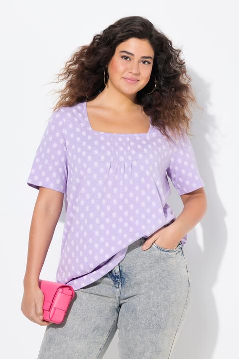Produktbild Ulla Popken T-Shirt, Zierfalten, A-Linie, Carree-Ausschnitt, Halbarm (46, 48)