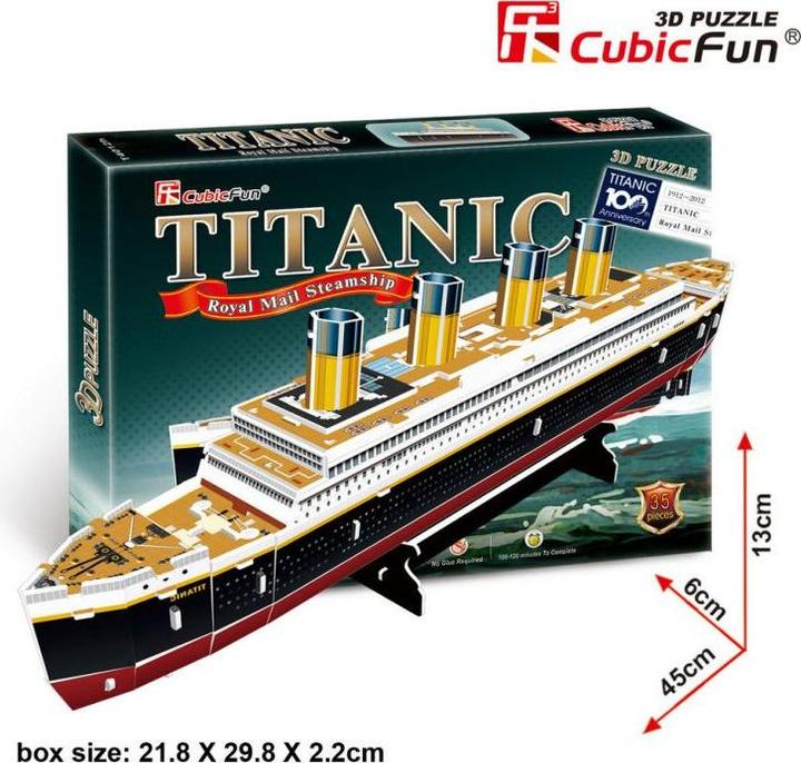 Image du produit Cubicfun Cubic Fun 3D Puzzle T4012h Titanic (Small) 35 pcs. (35 pièces)