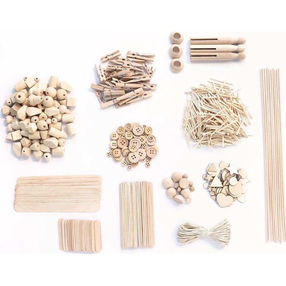 Folia Bastelkiste Wood 596tlg.