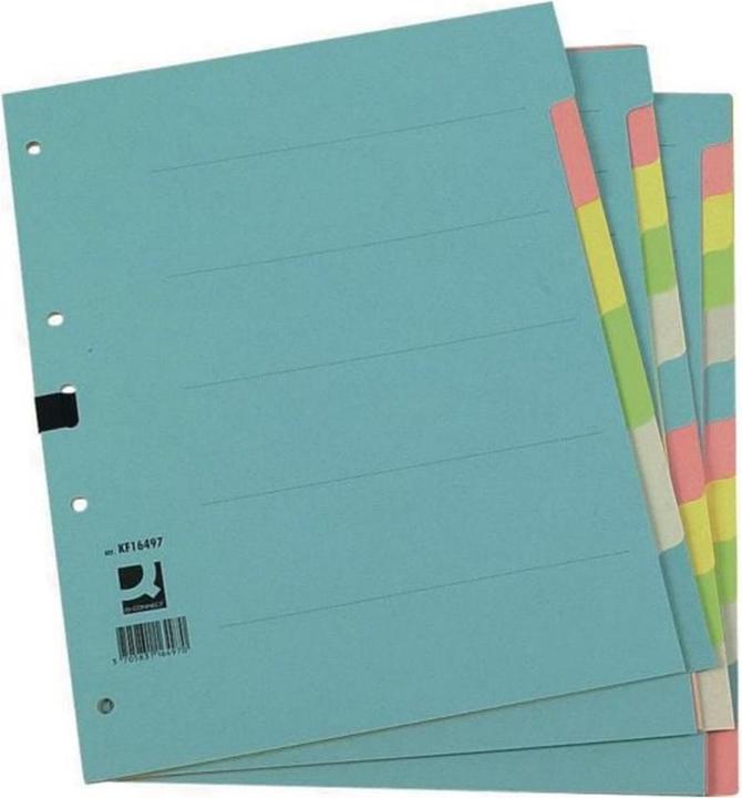 Q-Connect Register full size cardboard, with index printing