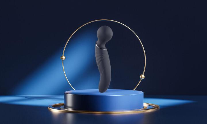 Produktbild Dream Toys Glam Dual Wand Vibe Vibrator Blue 21,5 cm