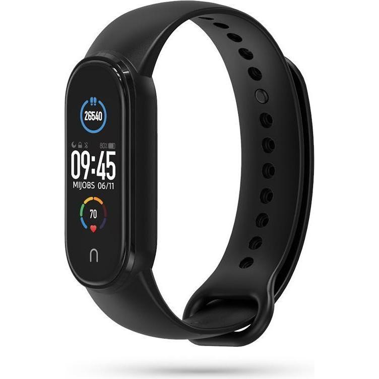 Tech-Protect Iconband Xiaomi Mi Smart Band 5/6 Black (TPU, Xiaomi Mi Smart Band 5), Uhrenarmband, Schwarz