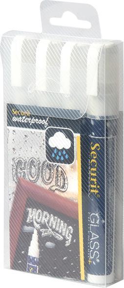 Produktbild Securit Kreidemarker WATERPROOF MEDIUM, 4er Etui, weiá (4x)