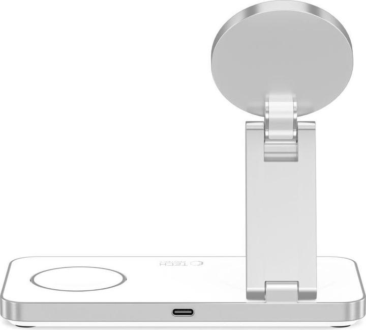 Produktbild Tech-Protect QI15W-A47 MagSafe 3in1 Inductive Charger + USB-C Cable - White (15 W)