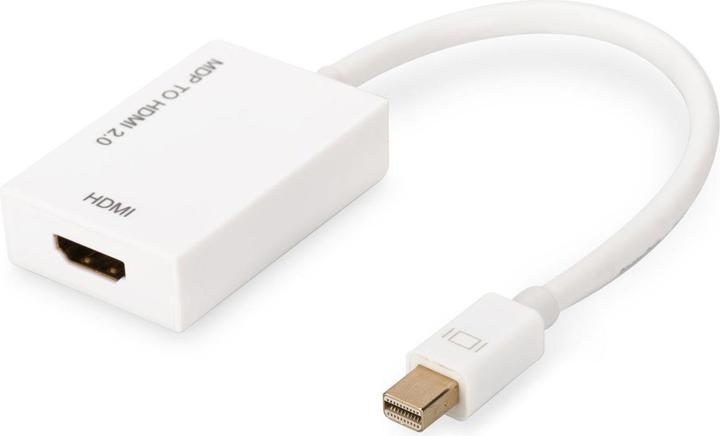 Produktbild Digitus ASSMANN DisplayPort Adapterkabel mini DP - HDMI Typ A St/Bu 0,2m HDMI Ver. 2.0 aktiv CE gold we (HDMI, 20 cm)