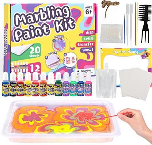 Activity Board Peinture marbrée, kit d'activités manuelles Kit d'aquarelle pour enfants