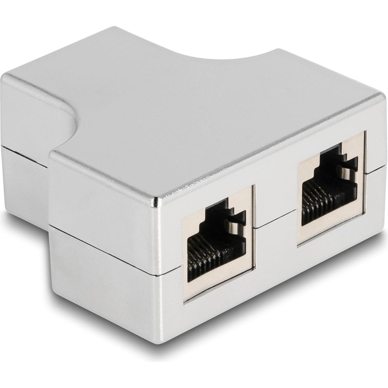 Thumbnail - Delock Netzwerkkabel (RJ45, RJ45 (2x)), Netzwerkadapter, Grau