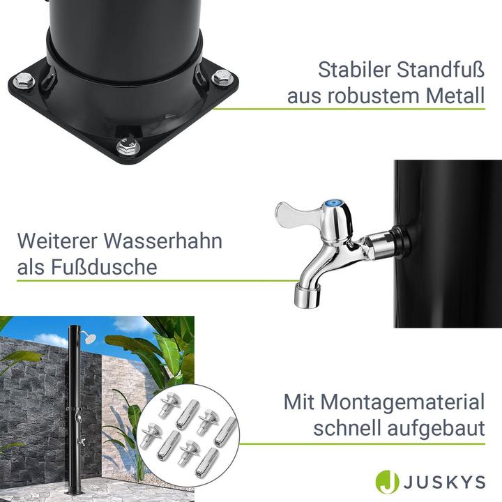 Image du produit Juskys Douche solaire Victoria 20 35 litres