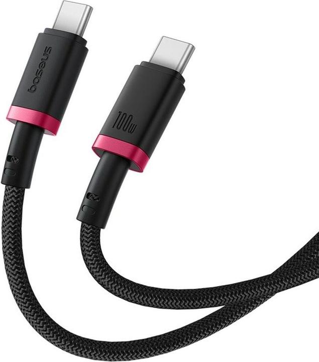 Immagine prodotto Baseus Dura Cavo di ricarica rapida da Tipo C a Tipo C 100 W da 1 m nero rosso (1 m, USB 3.2 Gen 1, 100 W)