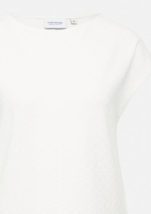 Actual product image Comma T-Shirt T-Shirt mit Strukturmuster und überschnittenen Schultern (48)