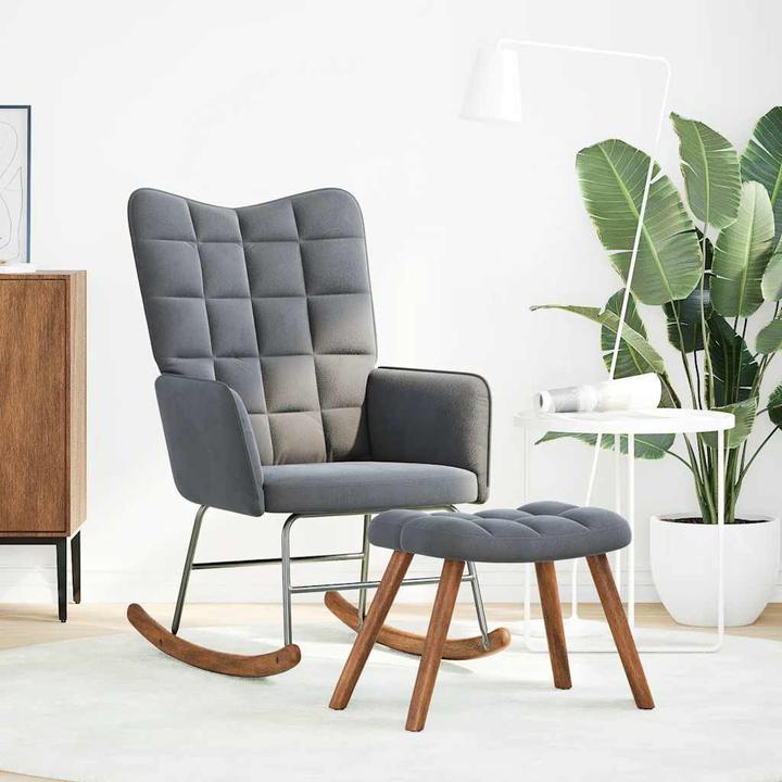 Immagine prodotto vidaXL Schaukelstuhl mit Hocker