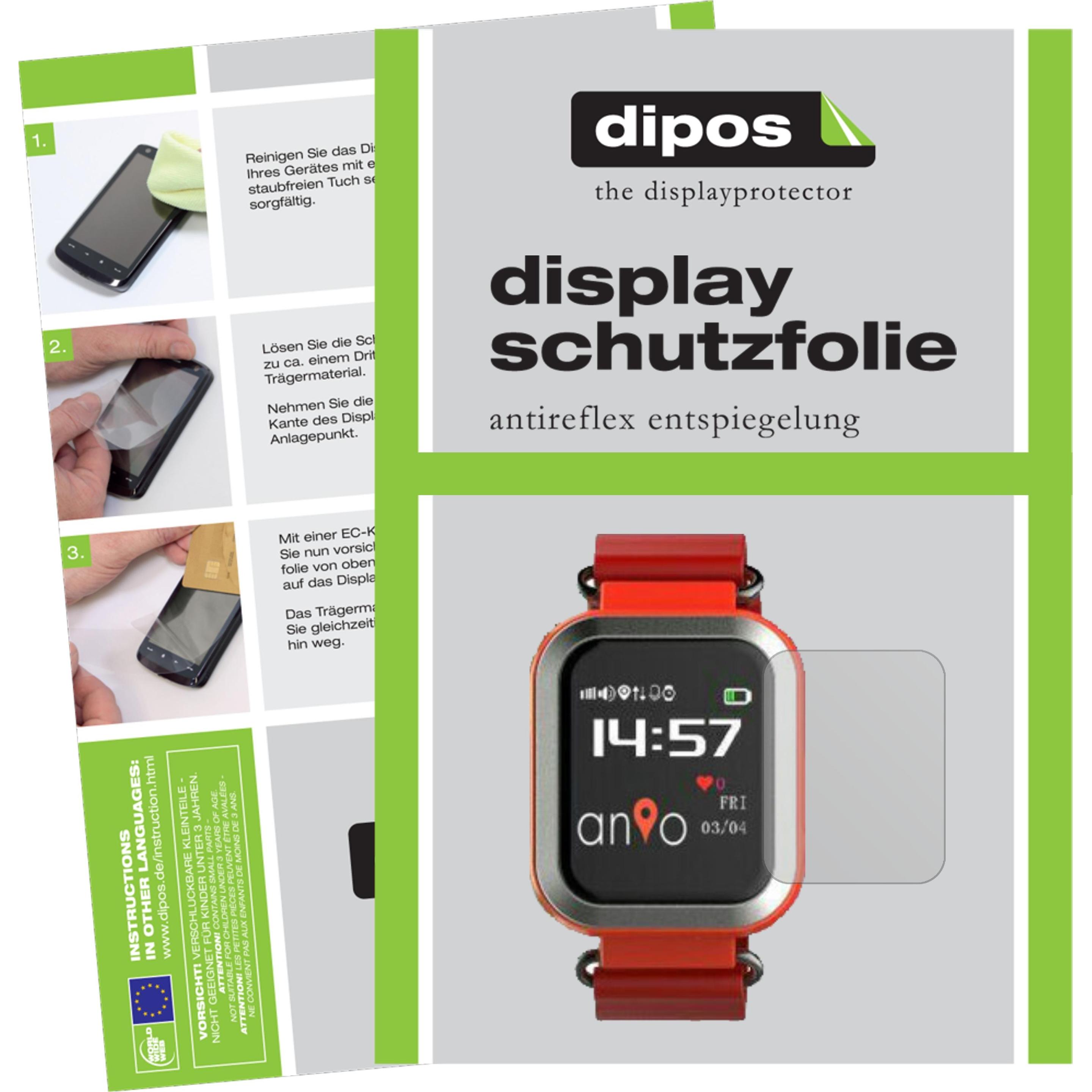 Dipos Displayschutzfolie Antireflex, Smartwatch Schutzfolie, Transparent