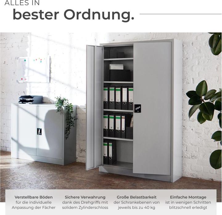 Actual product image tectake Filing cabinet (90 x 40 x 140 cm)