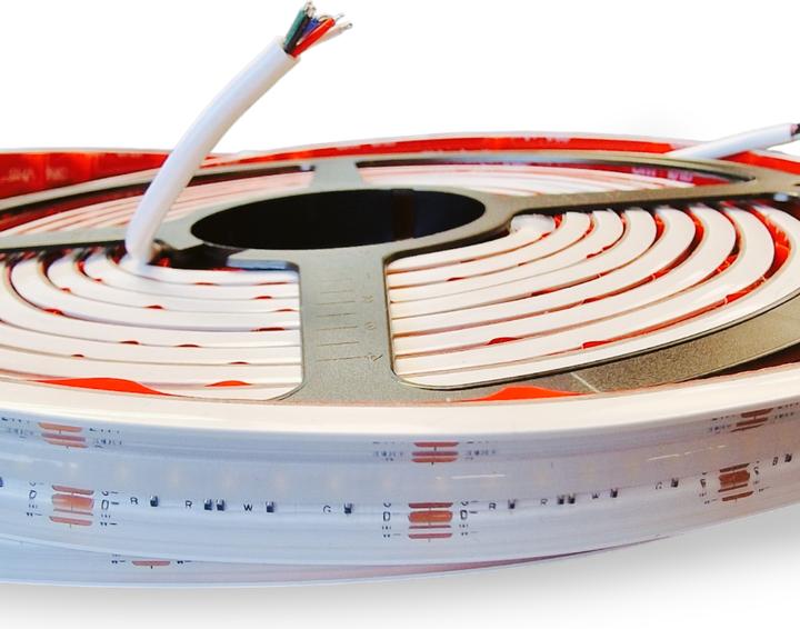 Produktbild MW HiluX RGBW COB LED Strips - 24V - 16W - 620lm/m - RGB+2700K - CRI90+ - 5m - IP67 (500 cm, Outdoor)