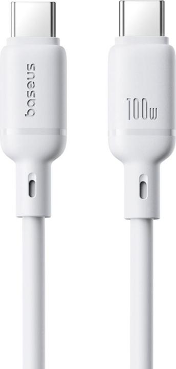 Actual product image Baseus Silky Series Ladekabel Type-C 100W 2m Cluster Weiss (2 m, USB 2.0, 100 W)