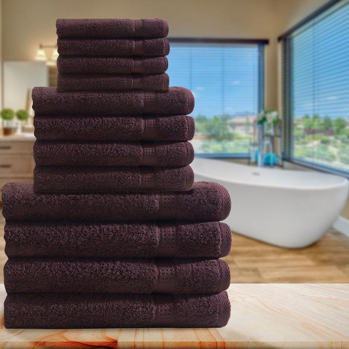 Image du produit Casativo Set de serviettes 12 pièces, 4 serviettes invitées, 4 serviettes de bain et 4 serviettes de toilette (100 x 50 cm, 150 x 100 cm, 50 x 30 cm)