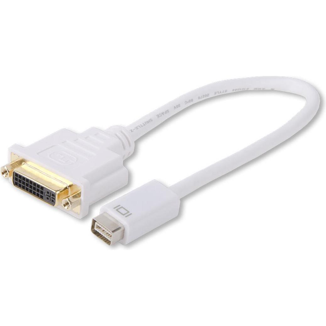 LMP Adattatore Mini Dvi-Dvi (DVI, 30 cm), Data + Video Adapter, Weiss