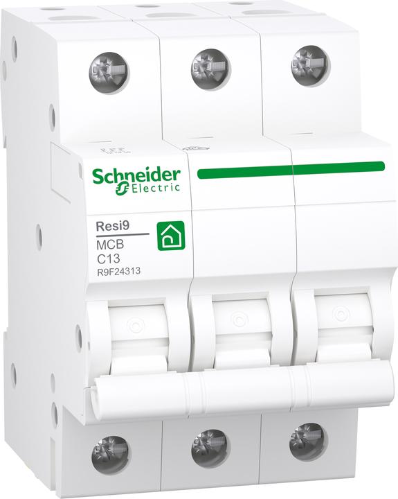 Produktbild Schneider Electric SE R9F24313 Leitungsschutzschalter Resi9 3P, 13A, C Charakteristik, 6kA