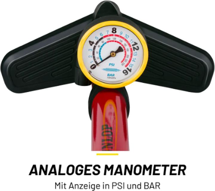 Actual product image Dunlop Bicycle floor pump black/red