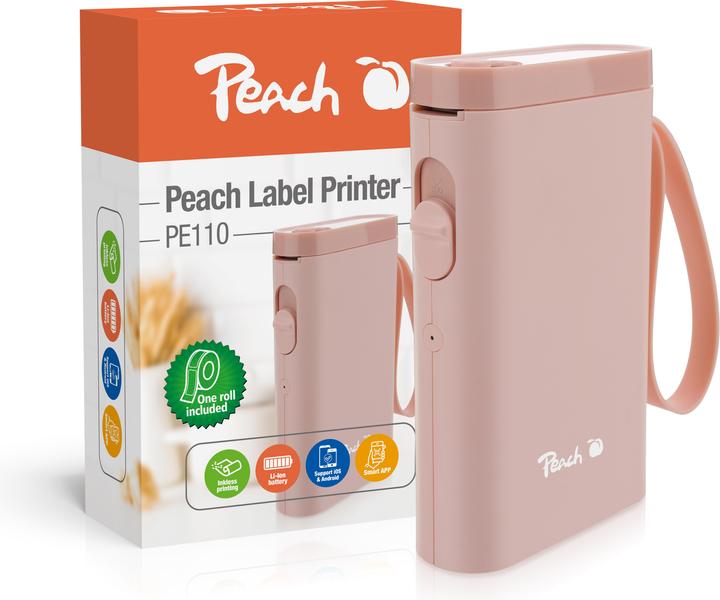 Produktbild Peach Label Printer PE110 pink (203 dpi)