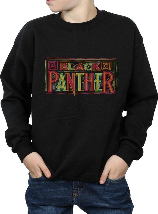Image du produit - Sweat BLACK PANTHER TRIBAL LOGO - Garçon (152, 158)