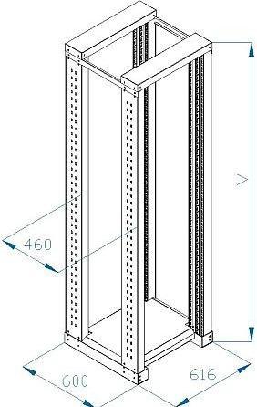 Produktbild Triton RSX-27-XD8-CXX-A1 - 19-Gestellrahmen, 27 HE, 600 x 800 mm, zweiteilig (27 HE, 19 Zoll Rack)