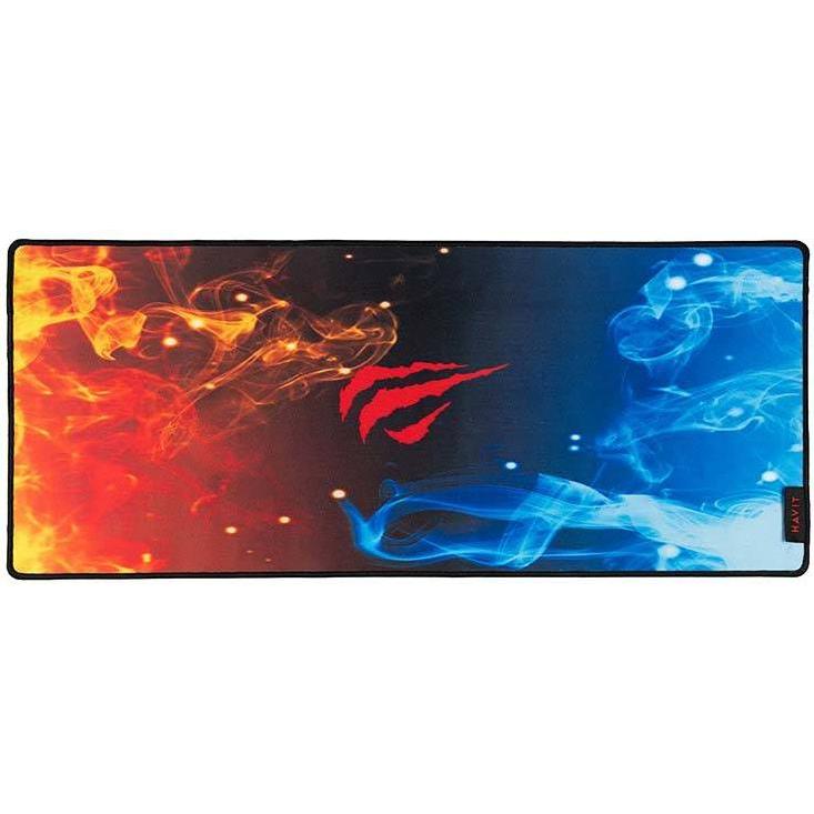 Havit MP845 (XL), Mausmatte, Schwarz, Rot, Orange, Blau