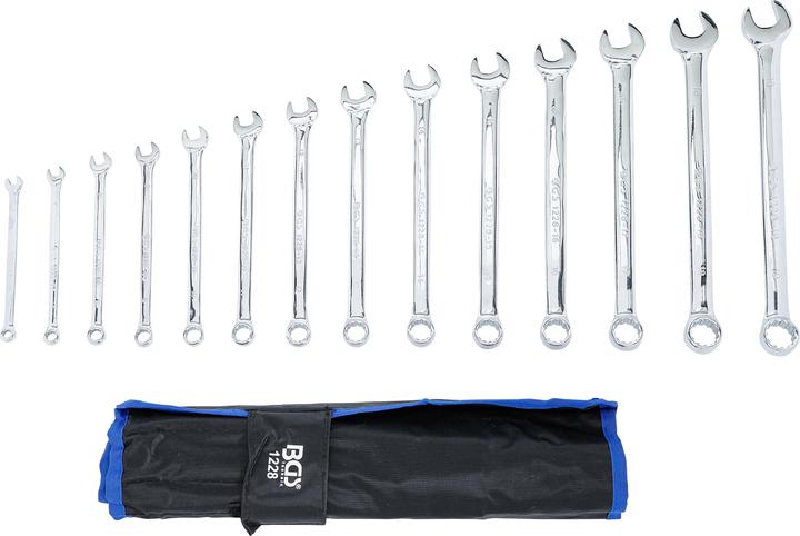 Produktbild BGS Maul-Ringschlüssel-Satz extra lang SW 6 - 19 mm 14-tlg. (19 mm, 6 mm, 12 mm, 14 mm, 16 mm, 10 mm, 18 mm, 7 mm, 17 mm, 11 mm, 15 mm, 8 mm, 9 mm, 13 mm)
