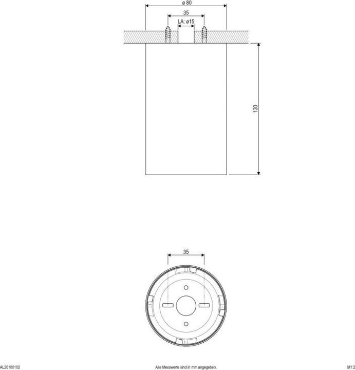Actual product image EVN AL20100102 white LED surface mounted pendant luminaire 10W 3000K 230VAbstr 36