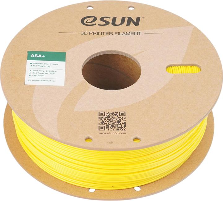 Actual product image eSUN ASA+ 1,75mm YELLOW 1kg (ASA, 1.75 mm, 1000 g, Yellow)