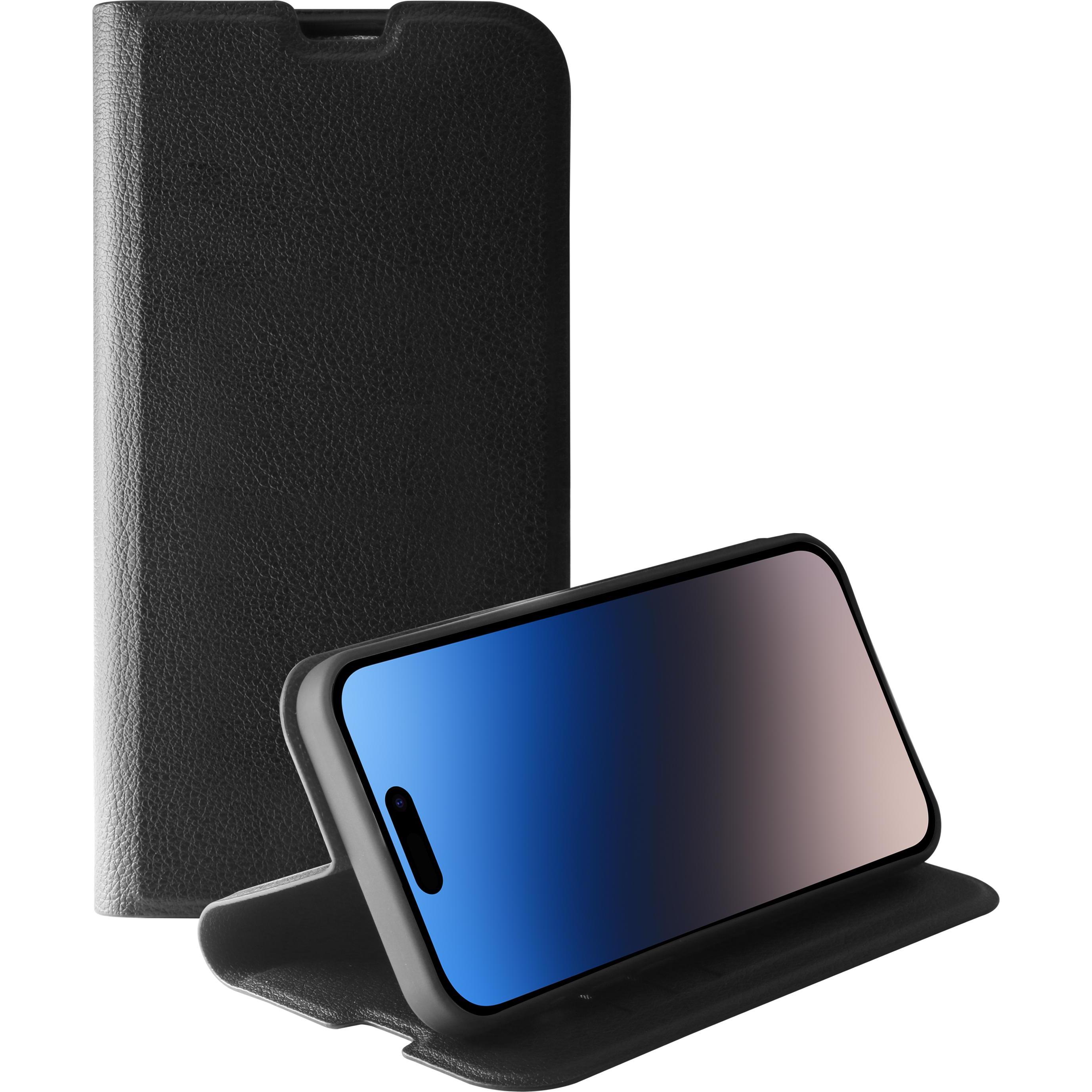 Vivanco PREMIUM Wallet fuer iPhone 15 Pro, schwarz (Apple iPhone 15 Pro), Smartphone Hülle, Schwarz