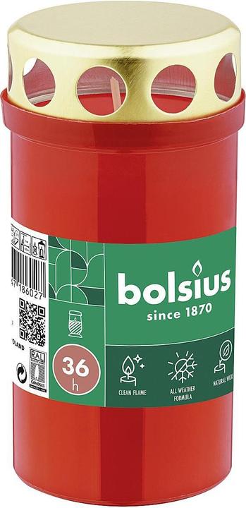 Bolsius Dauerbrenner mit Deckel rot (1 pcs.)