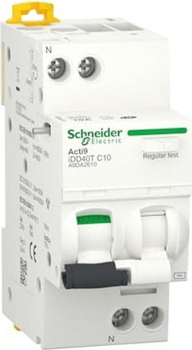 Immagine prodotto Schneider Electric RCBO, corrente nominale 16A, poli 1P+N, sensibilità di scatto 30mA, tipo C, gamma Acti9