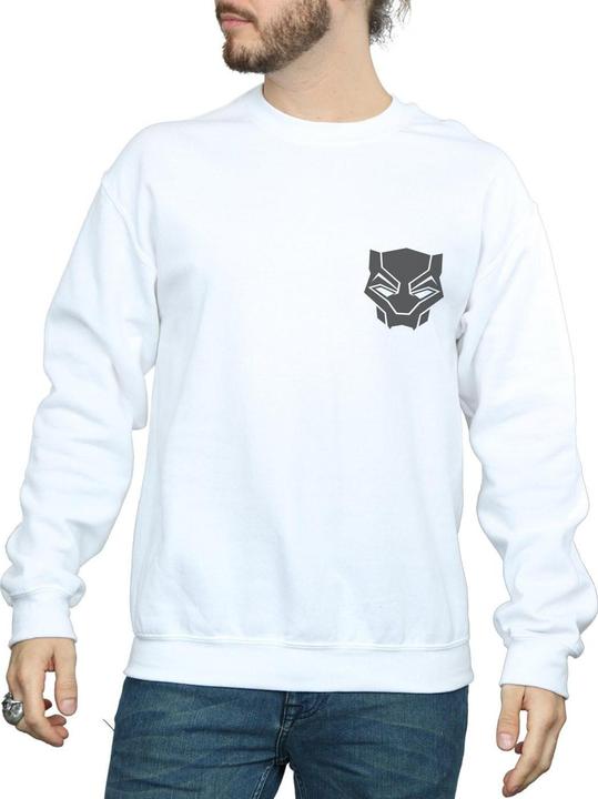 Immagine prodotto Felpa in cotone con stampa sul petto Black Panther Black on Black (S)