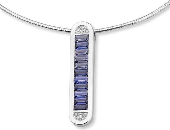 Image du produit Breuning PENDENTIF - E.IOLITE FONCÉE/Brill. 0,06 Ct. H/si (Or 750/18 K)