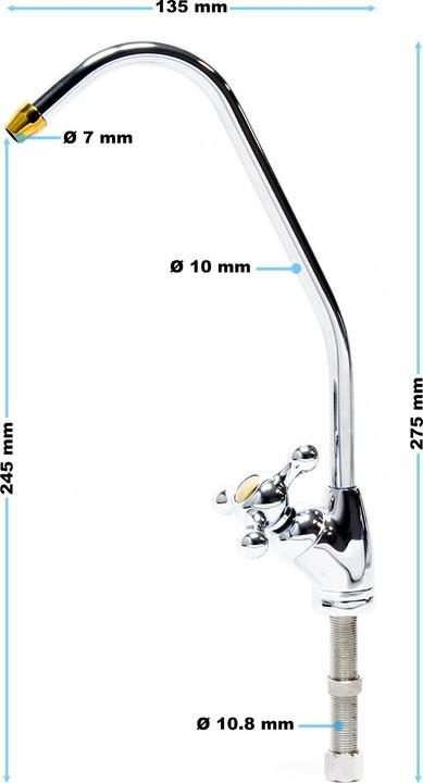 Produktbild Naturewater 6,35mm (1/4") Wasserhahn Imperial I D-02 Umkehrosmose Armatur Wasser