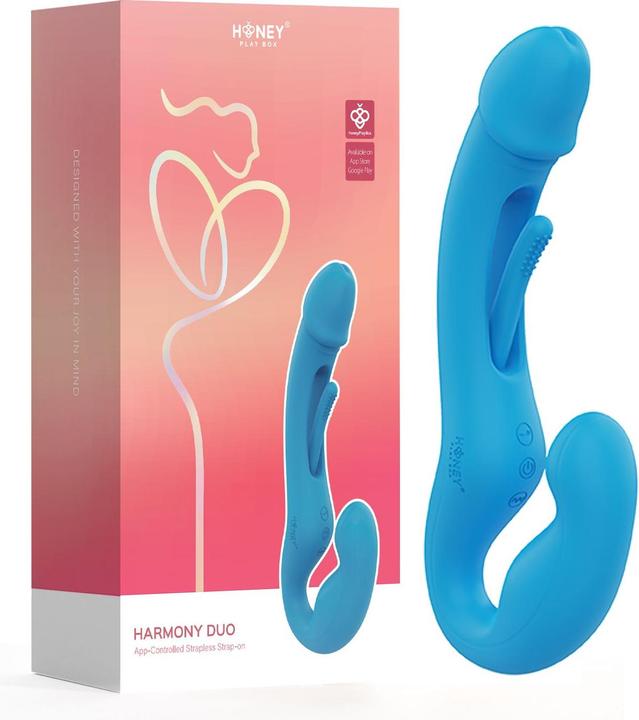 Actual product image Honey Play Box Harmony Duo Strapless Strap-On Blue