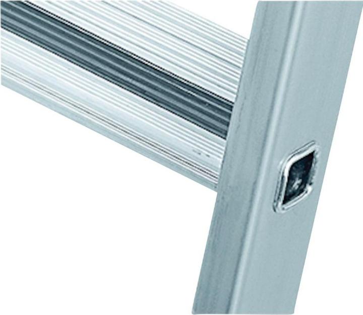 Actual product image Zarges Light metal stepladder, built, SaferStep, anodised, 5 rungs, length 2... (Platform ladder, Stepladder, 215 cm)