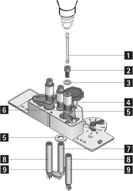 Actual product image Hettich Sechskantmitnehmer DrillJig