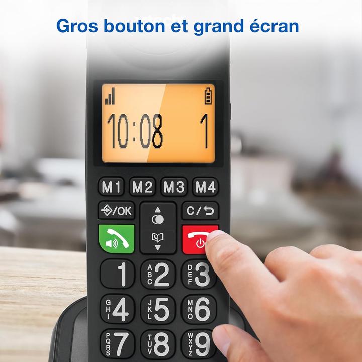 Actual product image VTech Corded Phone with Large Keys and Answering Machine