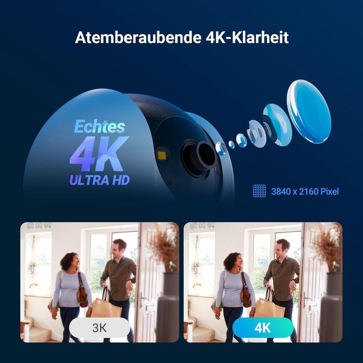 Immagine prodotto EZVIZ 4K Überwachungskamera C6N G1 mit 360° Schwenk & Zoom-Tracking (3840 x 2160 pixel)