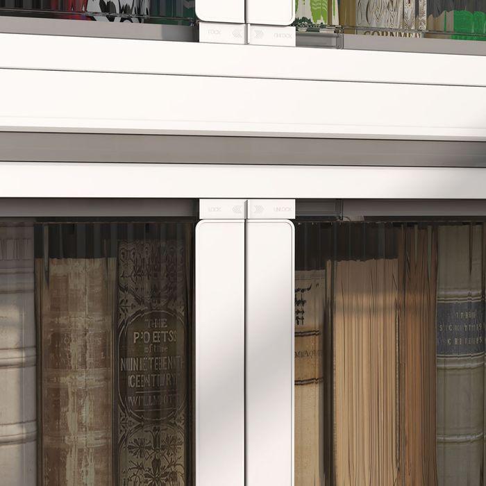 Actual product image Swisshandel24 Storage box 69L stackable with castors, foldable, 5-sided access, white (42 cm, 69 l)