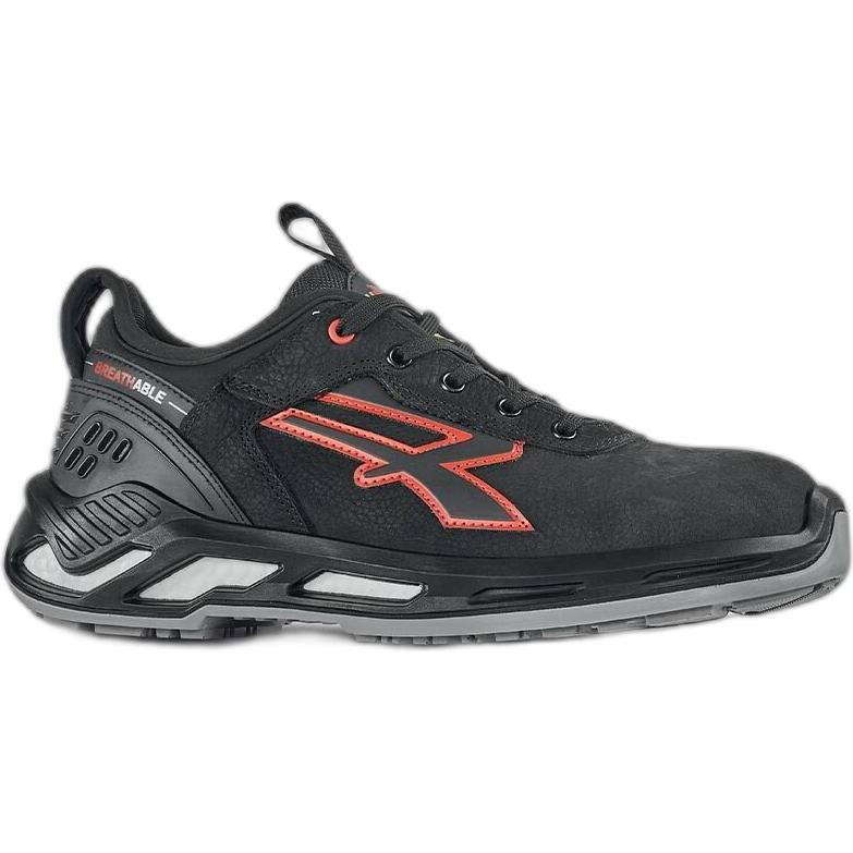 U-Power, Scarpe da lavoro, Scarpa di sicurezza TUCKER Gr.46 nero/rosso S3 CI SRC ESD EN20345 pelle U.POWER (S3, 46)