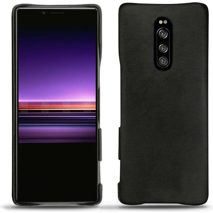 Noreve Lederschutzhülle (Sony Xperia 1), Smartphone Hülle, Schwarz
