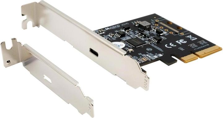 Exsys GmbH USB 3.2 Gen2x2 PCIe (x4) kaart met 1 poort C-connector