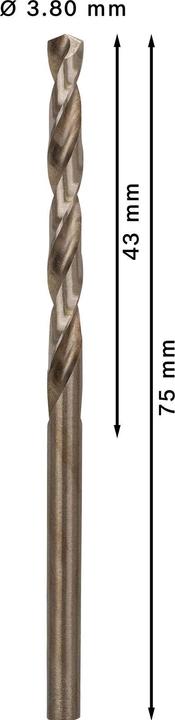 Actual product image Bosch Professional Zubehör Metal drill bits HSS-Co, DIN 338. For rotary drills/drivers (3.8 mm)