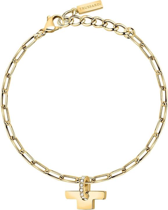 Immagine prodotto Trussardi Elegante bracciale placcato oro con cristalli T-Logo TJAXC24