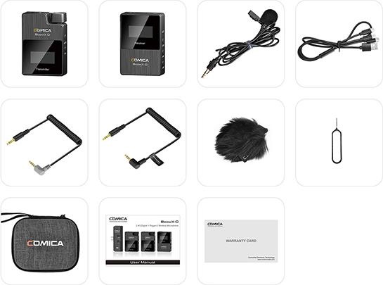 Actual product image Comica BoomX-D D1 Wireless Microphone Kit for Camera/Smartphone (Novelty)